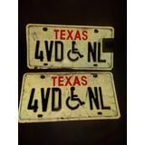  Placas Antiguas De Auto, Texas Discapacitado