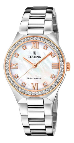 Reloj Festina Mujer Acero F20658/1 Piedras Energía Solar