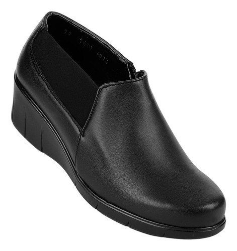 Zapato Confort Cuña Mujer Negro Tactopiel Stfashion 16803713