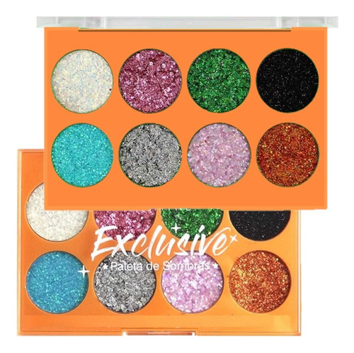 Paleta De Sombras Glitter Prensado Cg01 A - City Girl Sombra Cora