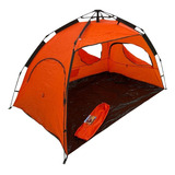 Carpa Automatica Camping Playa Funda De Polipropileno Color Naranja