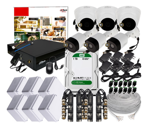 Cctv Seguridad Kit 8 Ch Dahua 1080p + 6 Cámaras Audio +d 1tb