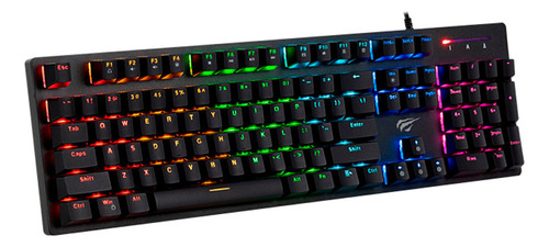 Teclado Gamer Gaming Rgb Led Letras Membrana Retroiluminado