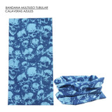 Bandana Multiuso Tubular Sin Costura / Calaveras Azules