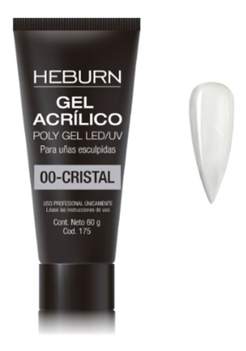 Polygel Uñas Esculpidas Cristal  X 60g Anmat Heburn