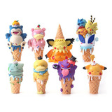 8 Piezas De Figuras De Anime Con Forma De Cono De Helado De