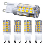 Kit 5 Lâmpada Led Halopim G9 P/ Lustres E Pendentes 5w 3000k