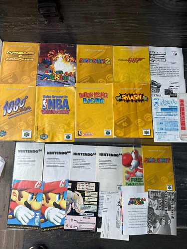 Lote Manuales Nintendo 64 Originales N64 Solo Manuales