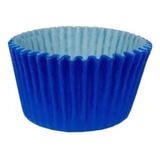 45 Forma De Papel Colorida Forminha Cupcake Empada Forneavel Cor Azul-escuro