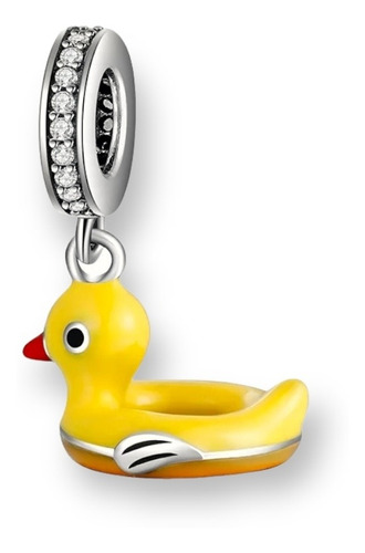 Charm De Patito O Pato De Hule, En Plata Auténtica.