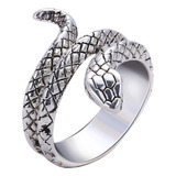 Elegante Anillo Ajustable En Forma De Serpiente Retro Número