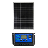 Panel Solar 120wp 120 Watts Monocristalino + Regulador 20a 