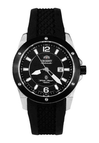 Reloj Orient Mujer Automatico Caucho Negro Fecha Fnr1h001b