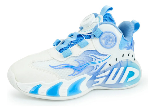 Tenis Agear Zapatos Zapatillas Debaloncesto Basquetbol Respirable Antideslizante Casual 6-18años Azu