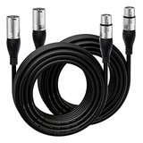 Pack De Cables Xlr Ebxya Negro, 6m C/u, 2 Pcs