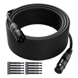 Cable Xlr De Microfono De 50 Pies, Cable De Altavoz Xlr Equi