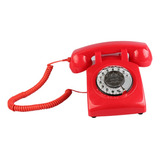 . Teléfono Rotatorio Retro Rojo