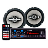 Par De Auto Falantes 6 Polegadas 140w + Radio Bluetooth Usb