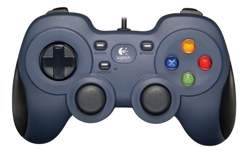 Control Joystick Logitech F310 Azul Y Negro Control Gamer