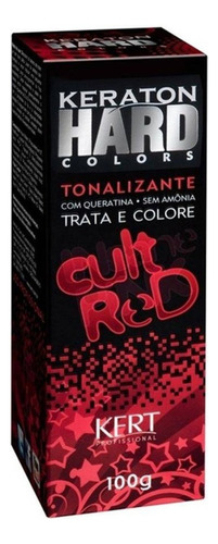 Tonalizante Keraton Hard Colors Sem Amônia Trata E Colore Cult Red 100g  Kert