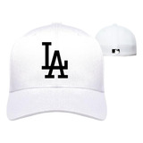 Gorra Blanca Los Angeles Beisbol Cerrada Flex Unisex