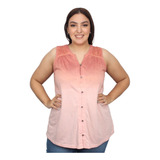 Camisa Blusa Sin Mangas Degrade Talle Grande Importada