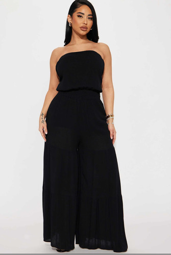 Jumpsuit Straples Casual Color Negro Fashion Nova