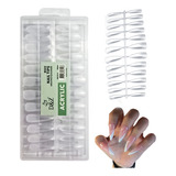 120 Unhas Postiças Em Gel Transparente Inteiras Tips D&z