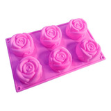 Molde Silicon Rosas Redondas - Jabon, Repostería, Velas