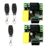 2 Receptores Inalámbricos 220v 3 Controles Remotos 433mhz Rf