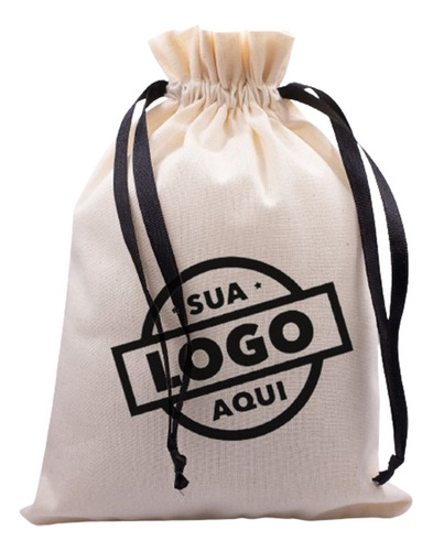 Saco De Algodão Cru Personalizado 20x25 Cm. Ecobag