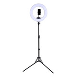 Aro De Luz Led Grande 26cm T+ripode+ Base Celular