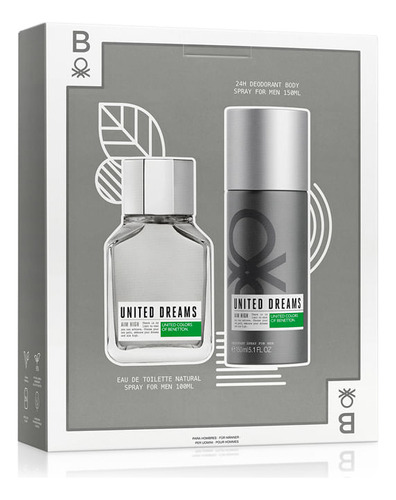 Kit Perfume De Hombre Benetton United Dreams Aim High Edt 10