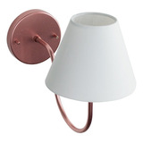 Arandela Para Lampada E27 Colonial/classica/vintage Cor Rosegold Cúpula Branca 110v/220v