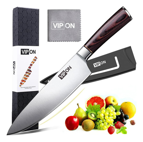 8-inch, Cuchillo De Chef Vg 10 Acero Inoxidable Japonés Gyut