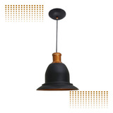 Lustre Pendente Sino Industrial Vintage Retro Preto/cobre Cor Preto 110v/220v