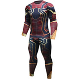 Playera + Leggins Gym Lycra Iron Spiderman Homecoming Traje 