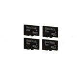  Micro Sd Sandisk 2gb Original Kit/04 Unidades Novo