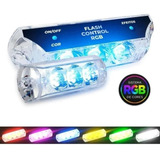 Kit Strobo 2 Farois Led Rgb Automotivo Zendel