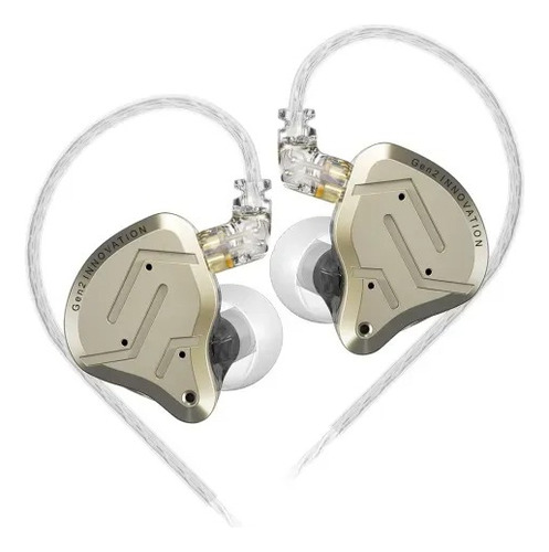 Audífonos In-ear Kz Zsn Pro 2 Sin Micrófono Golden Dorado