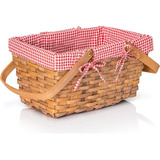 Big Mo's Toys Picnic Basket - Cesta De Mimbre Tejida Con Vir