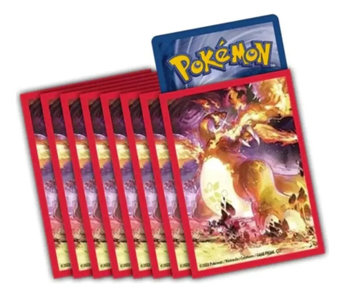 Sleeve Cartas Pokémon Charizard Vmax 65 Protetores Shields