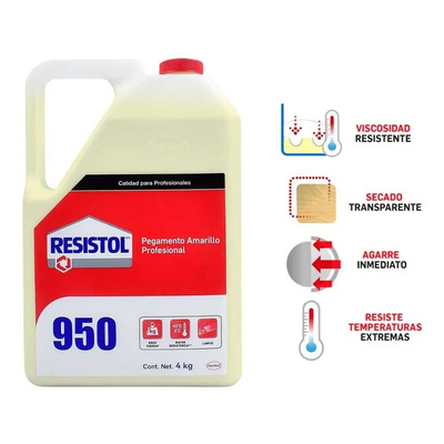 Pegamento Resistol 950 Amarillo Henkel 4 Kg | Envío gratis