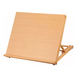 Caja De Dibujo De Mesa Grande Ajustable De Madera, Caballete