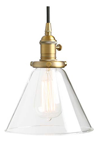 Lámpara Colgante Vintage Industrial Permo, Cristal
