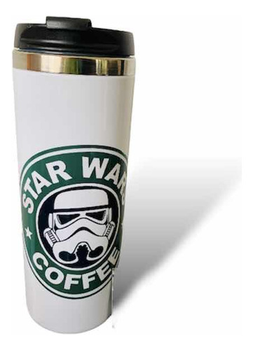 Termo Star Wars Tipo Starbucks Color Blanco