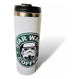 Termo Star Wars Tipo Starbucks Color Blanco