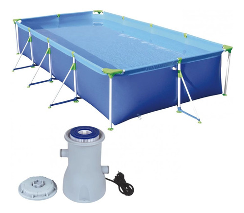 Piscina Retangular 5000 L Premium Mor+ Bomba Filtrante 220v