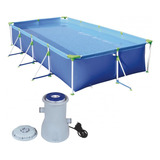 Piscina Retangular 5000 L Premium Mor+ Bomba Filtrante 220v