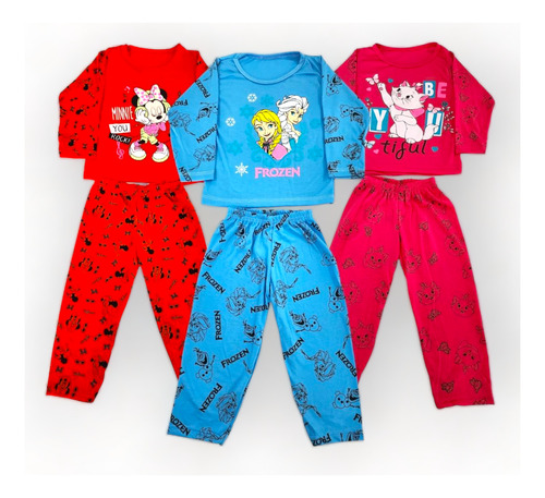 Kit 2 Pijamas Infantil Personagens De Inverno Frio Atacado